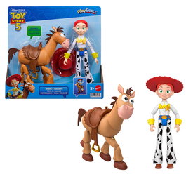 Mattel Toy Story 5 - Pack de 2 Figurines Action Jessie et Perdigón - Personnages Disney Pixar - Jeu de Figurines Articulées - Pour Enfants 4 Ans et Plus - Réf. Jkv21