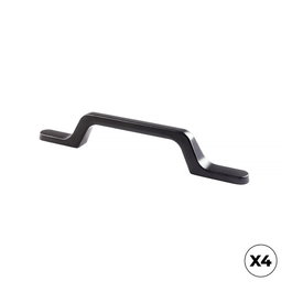 Rei Tirador de meuble anse modèle 515 aluminium finition titane 128 mm blister 4 pièces