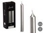 Acorde Lot de 6 bougies argentées 15 cm 6 heures cire parafine (Set de 12)