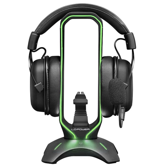 LC-Power LC-HUB-HEAD-BUNGEE Hub USB 3.0 avec support casque et bungee souris, Noir LC-Power LC-HUB-HEAD-BUNGEE Hub USB 3.0 avec support casque et bungee souris, Noir