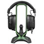 LC-Power LC-HUB-HEAD-BUNGEE Hub USB 3.0 avec support casque et bungee souris, Noir
