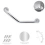 MAURER Barre d'appui douche coudée chrome brillant 26x26 cm