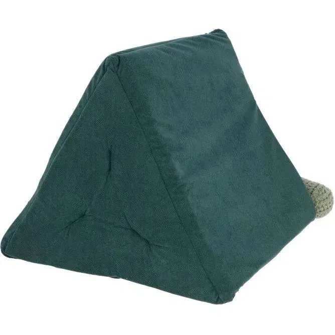 Kerbl - Couchette pour chat Anne en forme de tente, avec coussin réversible amovible, 45 x 40 x 34 cm, vert