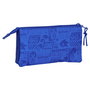 SAFTA - Porte-tout triple Sonic the Hedgehog avec 3 compartiments et poche intérieure zippée - 22 x (3) x 12 cm