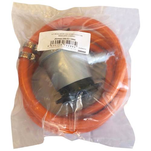 Homelux Kit Régulateur de Gaz Domestique avec Tuyau de 1,5 m et Colliers