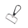 Innspiro Mousqueton avec anneau rectangulaire Zamak Nickel 26 mm, Lot de 5