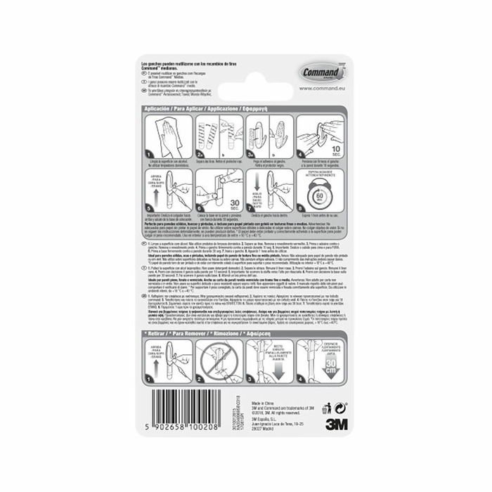 Crochet pour suspendre 3M 1,3 kg Blanc Métal (2 Unités)