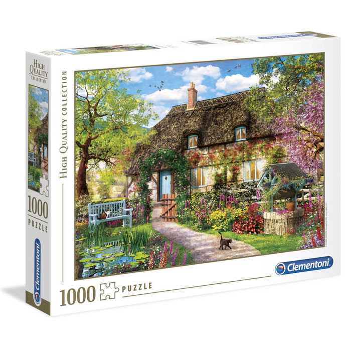 CLEMENTONI Puzzle de haute qualité - La Vieille Chaumière - 1000 pièces - Taille puzzle 69x50 cm