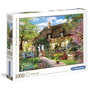 CLEMENTONI Puzzle de haute qualité - La Vieille Chaumière - 1000 pièces - Taille puzzle 69x50 cm