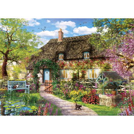 CLEMENTONI Puzzle de haute qualité - La Vieille Chaumière - 1000 pièces - Taille puzzle 69x50 cm