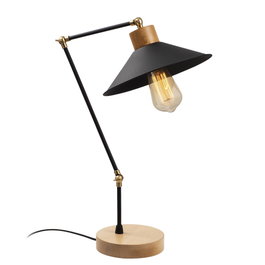 Huanggang OPV-525NOR2120 Lampe de Table Vintage Noir 1xE27 Sans Ampoule