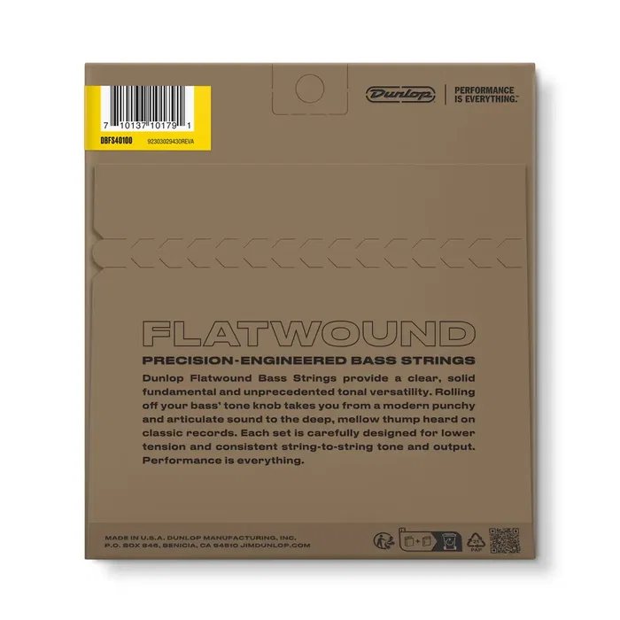 DunlopST Juego Bajo Entorchado Plano (Escala Larga) 40-100 Cordes Guitare Basse