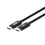 Conceptronic ETTA03B12 Câble USB-C 1.2 m - Charge rapide 240W PD, Noir