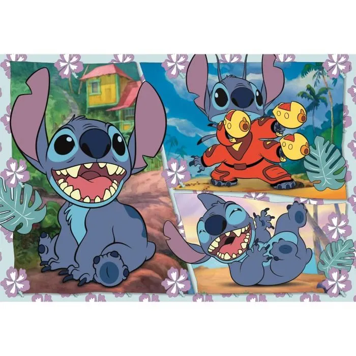 Clementoni Puzzle Maxi 104 pièces Stitch - Puzzle enfant dès 3 ans, thème dessins animés, 62 x 42 cm