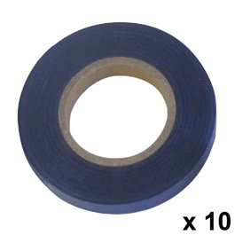 SATURNIA Lot de 10 rouleaux de ruban d'attache bleu 11 x 0,15 mm x 26 m