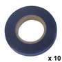 SATURNIA Lot de 10 rouleaux de ruban d'attache bleu 11 x 0,15 mm x 26 m