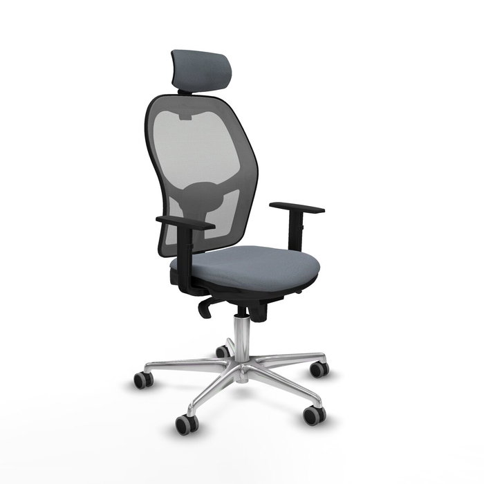 Piqueras y Crespo Chaise de Bureau avec Appui-tête Jorquera Gris Piqueras y Crespo Chaise de Bureau avec Appui-tête Jorquera Gris