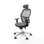 Piqueras y Crespo Chaise de Bureau avec Appui-tête Jorquera Gris