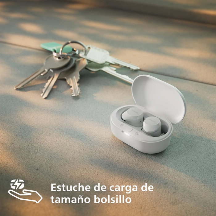 Écouteurs Sans Fil avec Étui de Charge Philips TAT1209WT Blanc