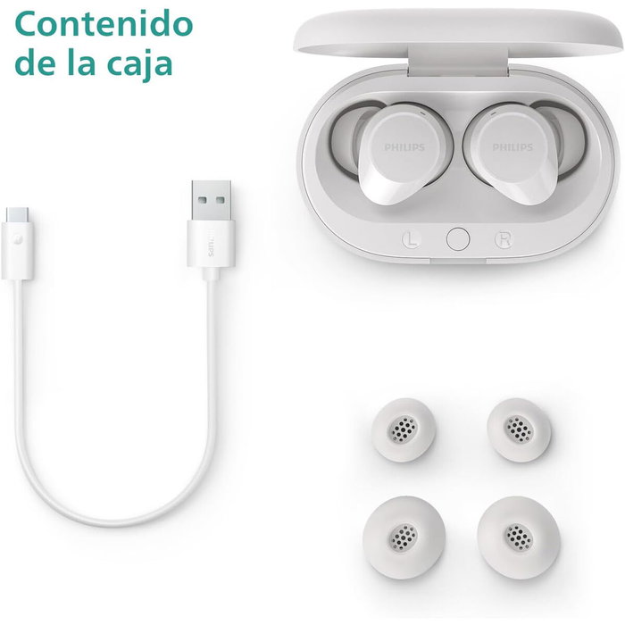 Écouteurs Sans Fil avec Étui de Charge Philips TAT1209WT Blanc