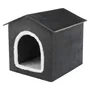 TRIXIE Niche pour chat Livia 50x50x54 cm, refuge doux en velours - Gris et blanc - Réf. 442667