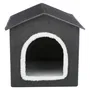 TRIXIE Niche pour chat Livia 50x50x54 cm, refuge doux en velours - Gris et blanc - Réf. 442667