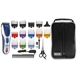 Wahl 09649-016 Tondeuse barbe et cheveux rechargeable filaire et sans fil, precision 1-25 mm, autonomie 60 min, peines colorés