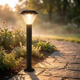 Nukus Balise LED Solaire, Lumière Chaude 3000K, Panneau 6V/3W, Batterie 3.7V/4000mAh, Éclairage Extérieur