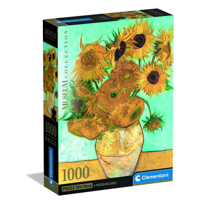 CLEMENTONI Puzzle 1000 pièces Les Tournesols du Musée Van Gogh - 70 x 50 cm CLEMENTONI Puzzle 1000 pièces Les Tournesols du Musée Van Gogh - 70 x 50 cm