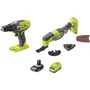 Ryobi Pack 2 outils ONE+ 18V avec perceuse-visseuse, outil multifonction oscillant, batterie 2Ah et chargeur R18CK2G-1C20G