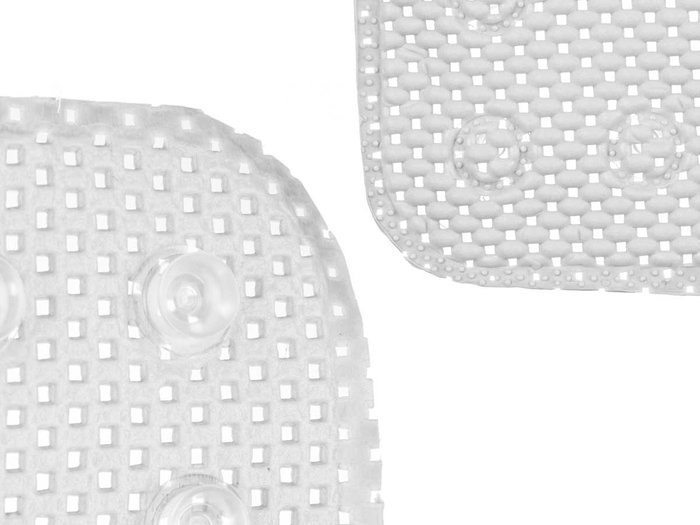 Berilo Tapis de Bain Antidérapant Gris 53 x 52.5 x 1 cm Caoutchouc PVC (Set de 6)