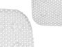 Berilo Tapis de Bain Antidérapant Gris 53 x 52.5 x 1 cm Caoutchouc PVC (Set de 6)