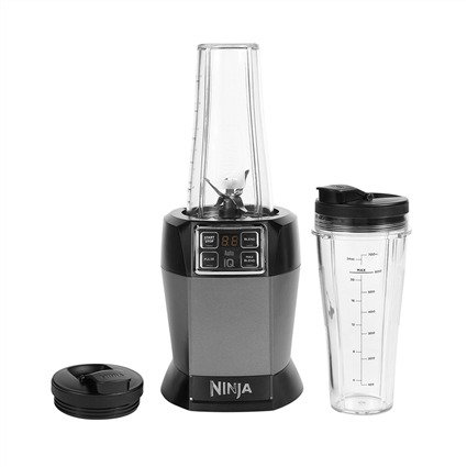 Ninja BN495EU Blender de voyage individuel avec technologie Auto-IQ, 1000 W - 2 gobelets portatifs pour smoothies et boissons froides