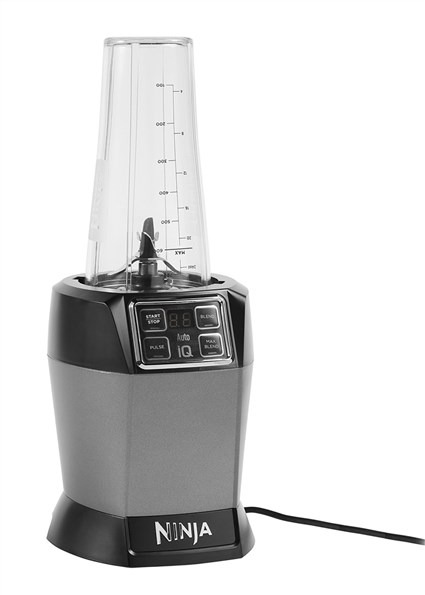 Ninja BN495EU Blender de voyage individuel avec technologie Auto-IQ, 1000 W - 2 gobelets portatifs pour smoothies et boissons froides