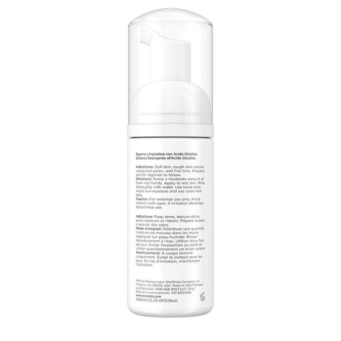 Neostrata Mousse Nettoyante RESURFACE 125 ml Acide Glycolique Acide Lactobionique Peaux Non Sensibles