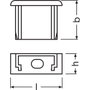 Ledvance Embout de finition pour profilé plat PF02/EC/H - Paquet de 2