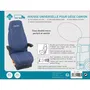 HTC Equipements Housse universelle matelassée pour siège de camion, bleue avec logo TRUCK, 80% coton 20% polyester, système d'ajustement et compatible airbags