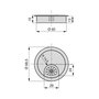 Emuca Lot de 8 passe-câbles circulaires, diamètre 60mm, à encastré Zamak, Chromé