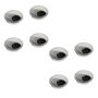 Emuca Lot de 8 passe-câbles circulaires, diamètre 60mm, à encastré Zamak, Chromé