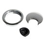 Emuca Lot de 8 passe-câbles circulaires Ø 60 mm, Chromé, Zamak