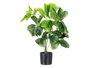 Ibergarden Pot Plante Feuilles Ovales 60 cm Plastique Vert Noir (Set de 6)