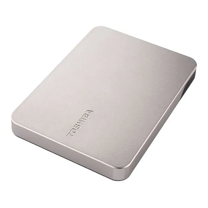 Toshiba Canvio Flex - Disque dur externe HDD portable 2 To USB 3.0 et USB-C, argent chaud