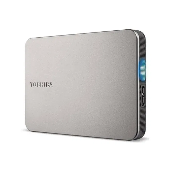 Toshiba Canvio Flex - Disque dur externe HDD portable 2 To USB 3.0 et USB-C, argent chaud