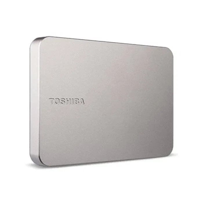 Toshiba Canvio Flex - Disque dur externe HDD portable 2 To USB 3.0 et USB-C, argent chaud