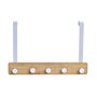 Porte-manteaux pour portes Home ESPRIT Blanc Métal Bambou 38,5 x 4,8 x 25,5 cm