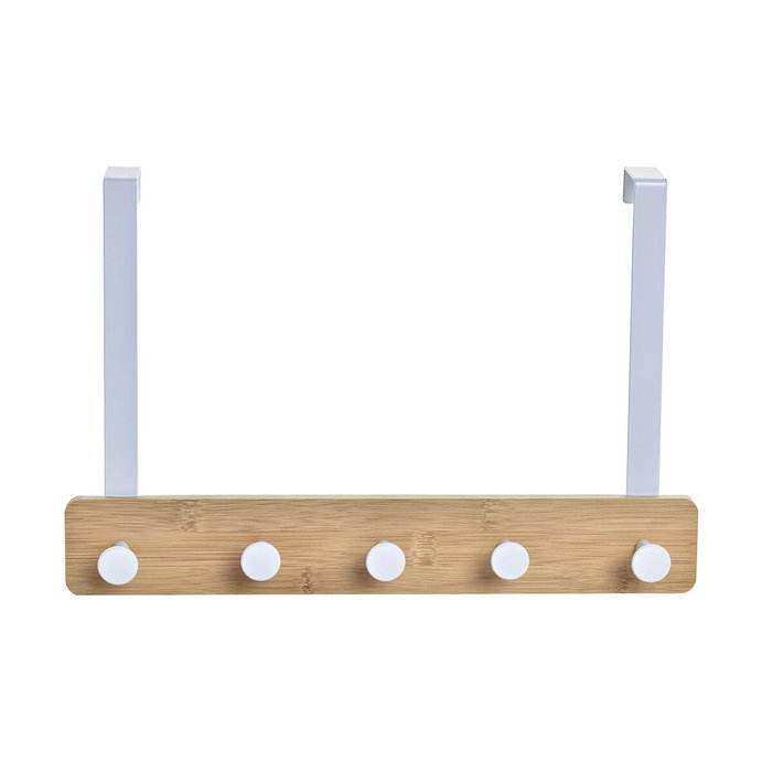 Porte-manteaux pour portes Home ESPRIT Blanc Métal Bambou 38,5 x 4,8 x 25,5 cm Porte-manteaux pour portes Home ESPRIT Blanc Métal Bambou 38,5 x 4,8 x 25,5 cm