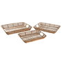 Jeux de plateaux Home ESPRIT Naturel Métal 44 x 32 x 6 cm (3 Unités)