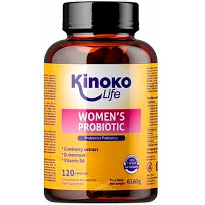 KINOKO LIFE Women's Probiotic 4 en 1 - 120 Capsules - Probiotiques pour Femmes avec Cranberry, D-Mannose et Vitamine B6 KINOKO LIFE Women's Probiotic 4 en 1 - 120 Capsules - Probiotiques pour Femmes avec Cranberry, D-Mannose et Vitamine B6