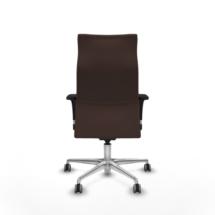 Piqueras Y Crespo Sillón Albacete Marron foncé, Mécanisme Sincro, Similicuir, Base Aluminium, Roues 65mm Piqueras Y Crespo Sillón Albacete Marron foncé, Mécanisme Sincro, Similicuir, Base Aluminium, Roues 65mm