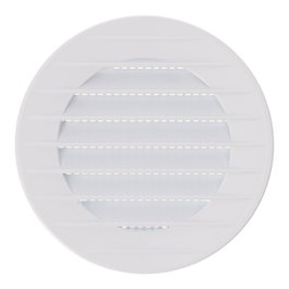 Edm Rejilla de ventilación redonda empotrable con moustiquera ø70mm blanca en ABS